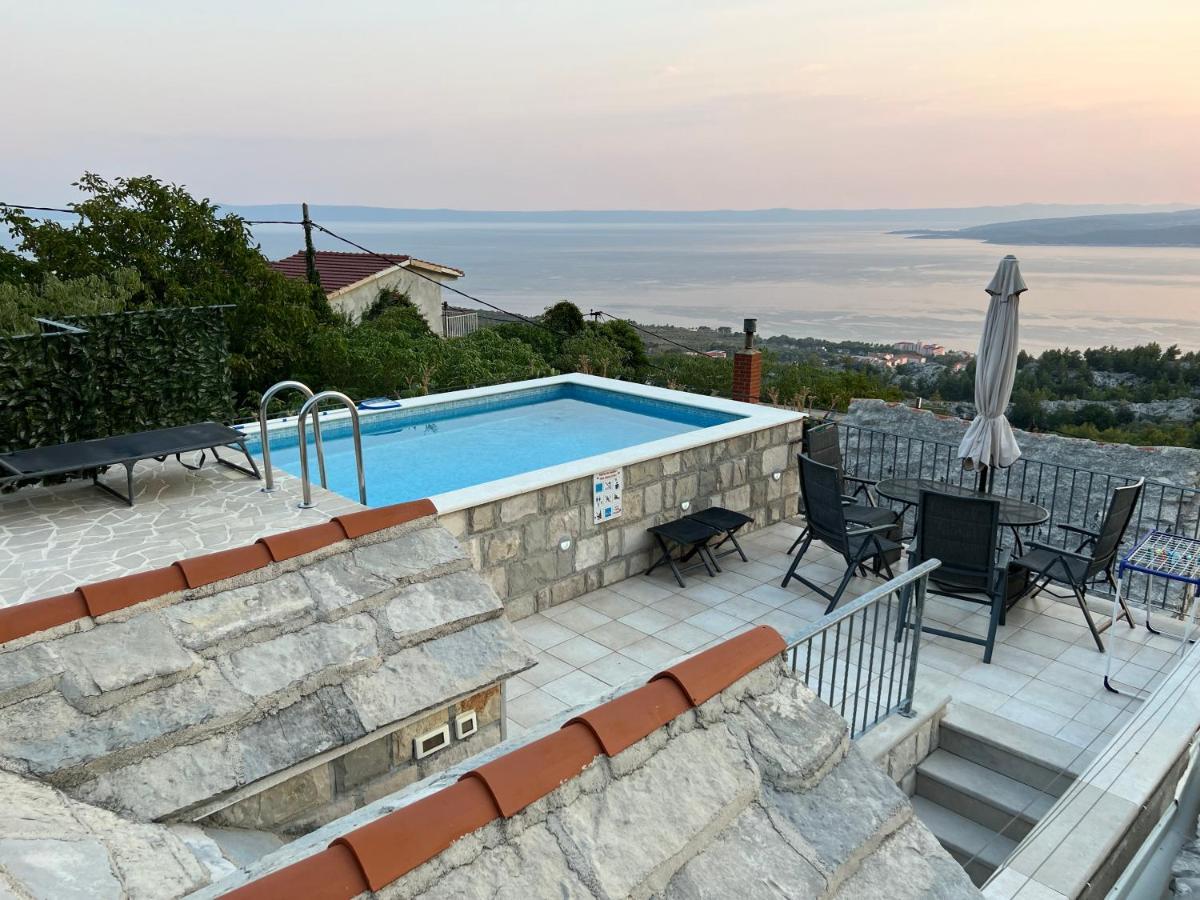 Villa Kristina - Ferienhaus Baska Voda - Topici, Private Outdoor Swimmingpool, Wifi Eksteriør bilde